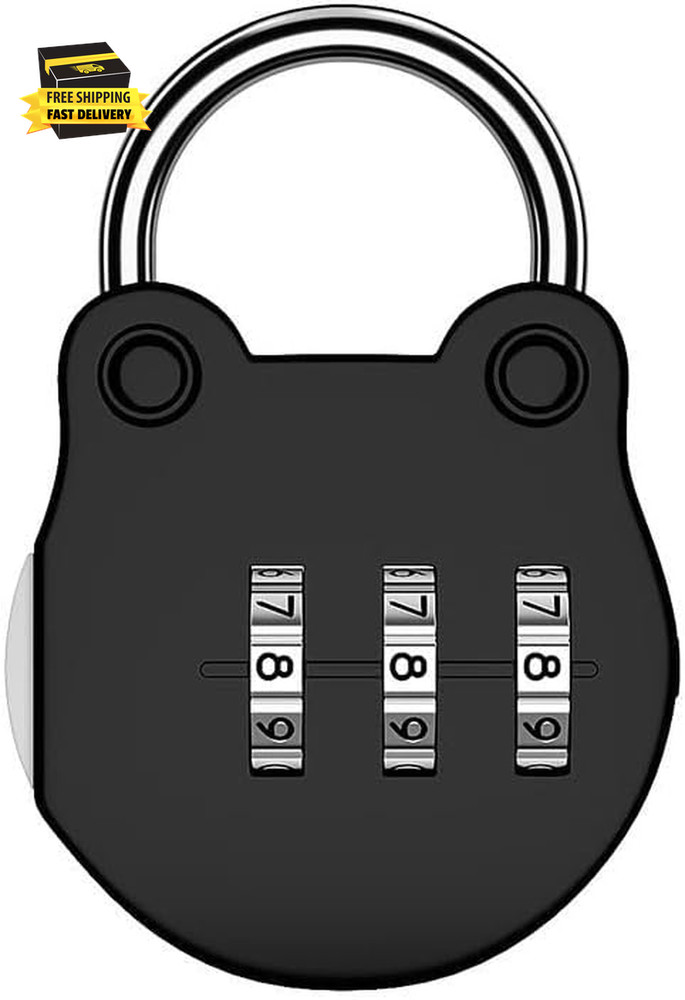Combination Lock for Locker 3 Digit,Waterproof Padlock for Lockers, Bag, School,