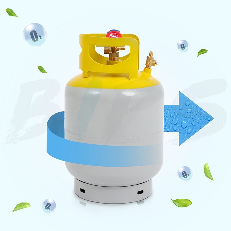 50lb Yellow-Gray Refrigerant Tank Y-Shaped Valve for Liquid/Steam Cylinder Tank