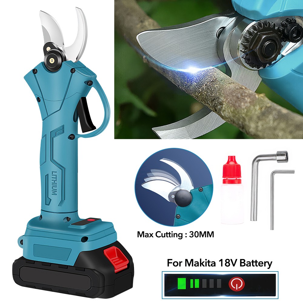 Electric Pruning Shears Cordless Battery Powered Tree Branch Pruner Brushless US