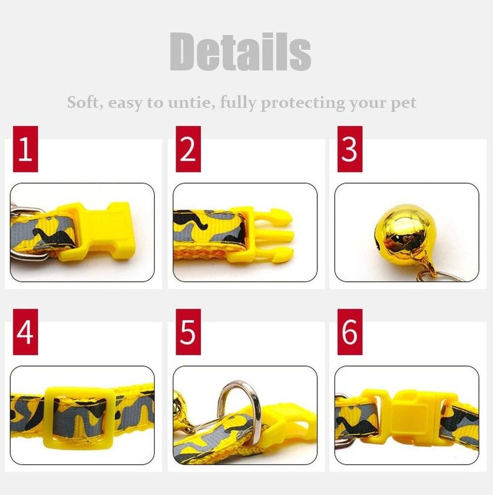 Personalized Camo Dog Collars-Adjustable Lightweight Nylon Pet Collars, Quick...