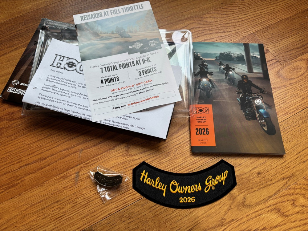 *** 2026 HOG HARLEY OWNERS GROUP MEMBERSHIP GUIDE PATCH PIN KIT ***