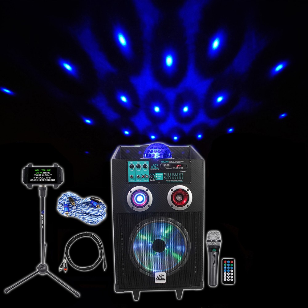 NYC Acoustics 10" Bluetooth Karaoke Machine/System 4 ipad/iphone/Android/Tablet