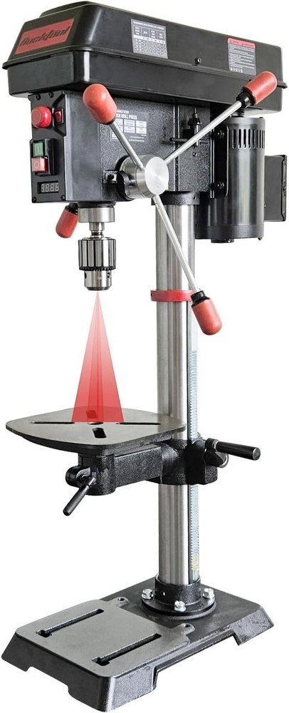 BUCKTOOL 12'' 6 Pole Motor Variable Speed Bench Drill Press 360–2000RPM,DP12VL-2