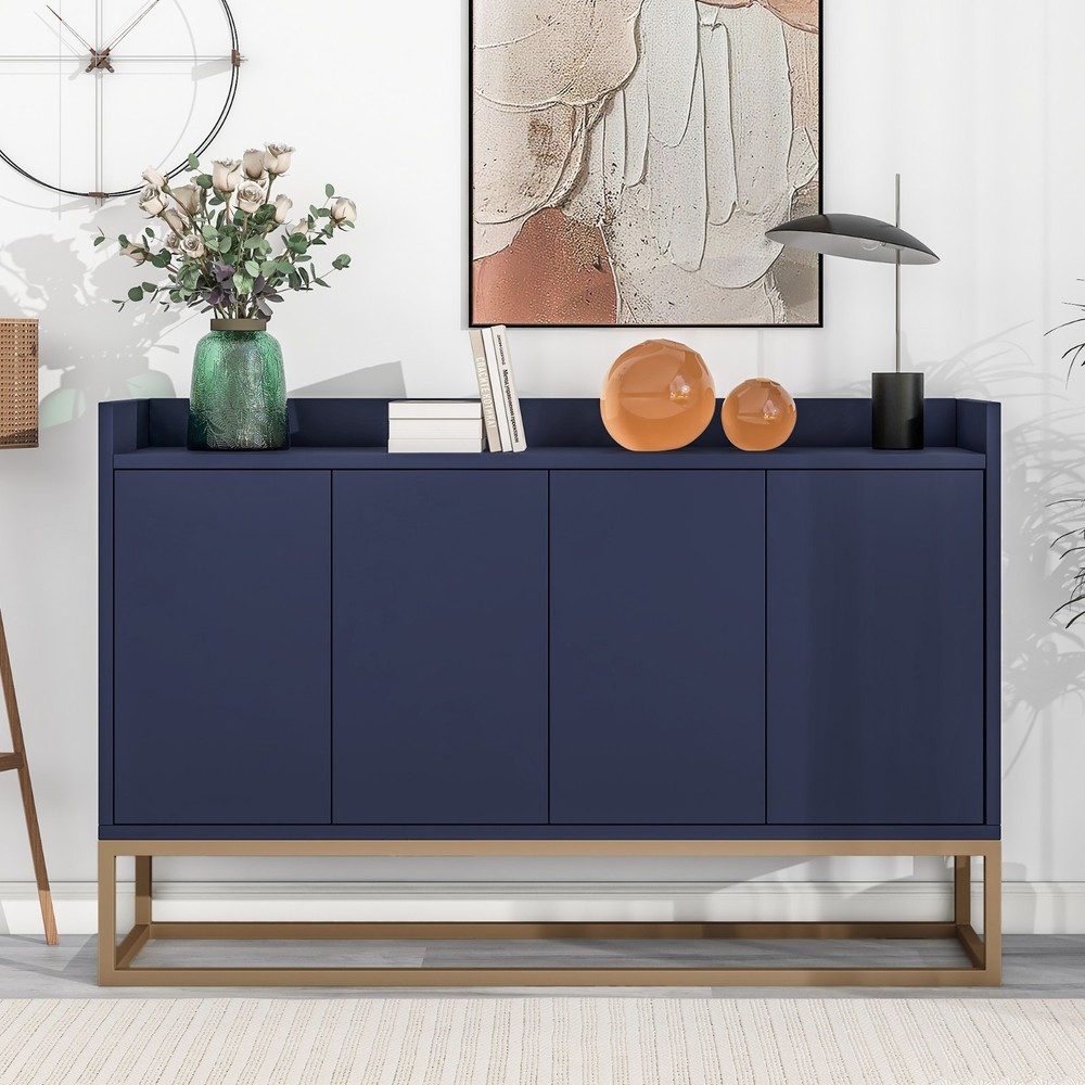Modern Sideboard Elegant Buffet Cabinet with Large Storage Space (Navy)