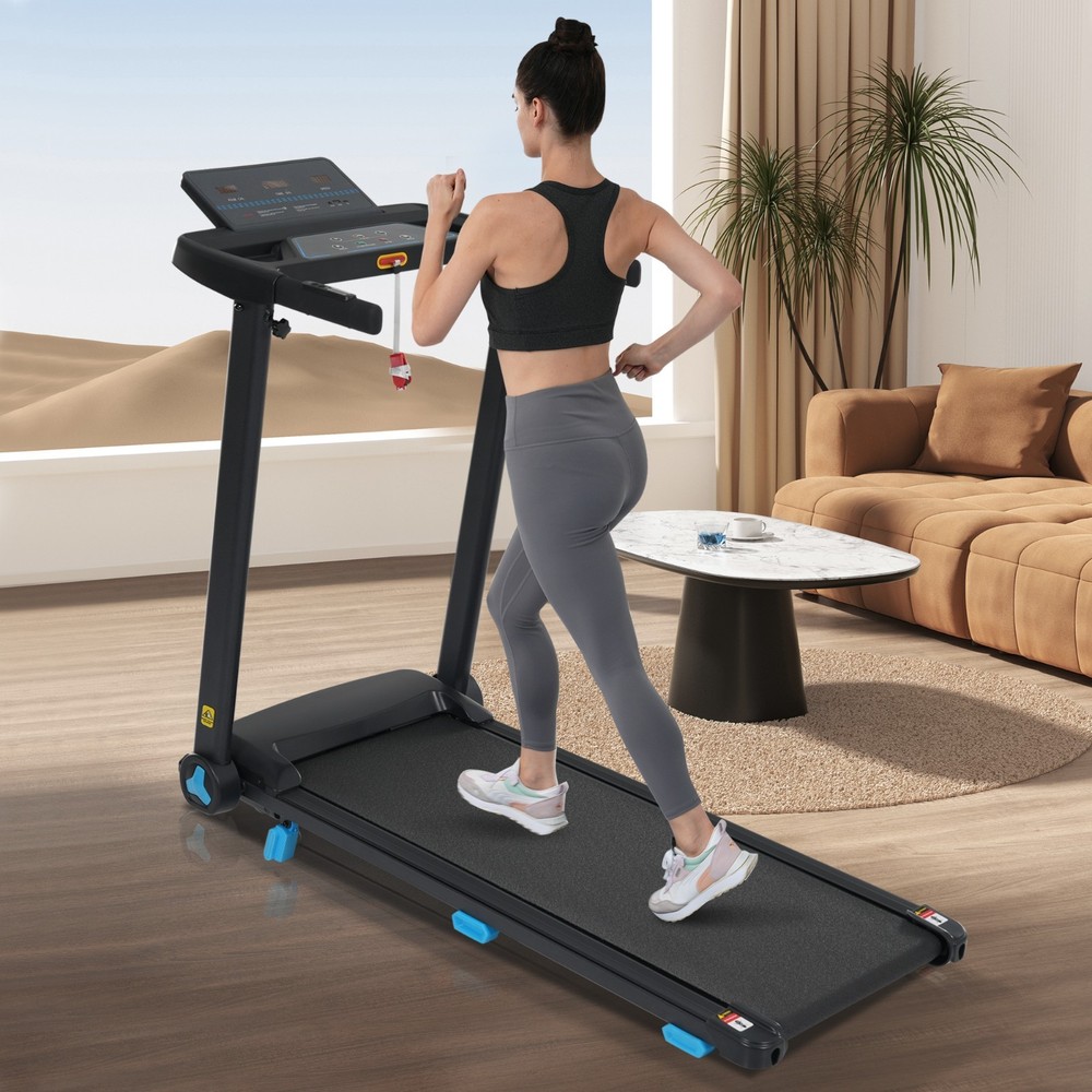 Foldable Treadmill 8% Incline 3.0HP 10MPH Type C & USB Charge Bluetooth Speaker