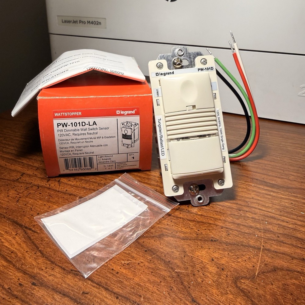 Legrand WattStopper PIR Dimmable Wall Switch Sensor PW-101D-LA