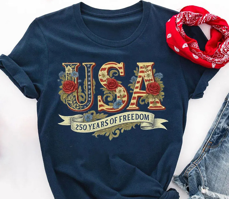 USA 250 Years Of Freedom T-Shirt, 250th United States Of America Shirt