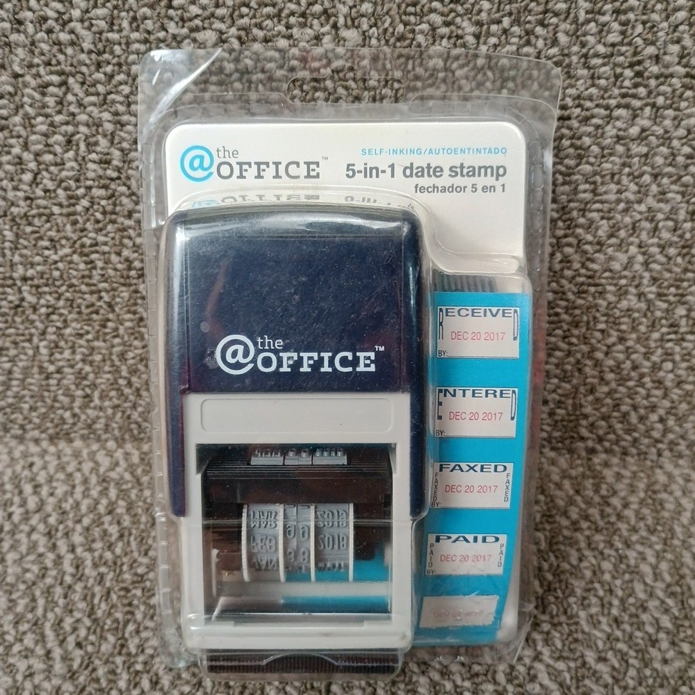 5-in-1 Self-Inking Date Stamp - NIP