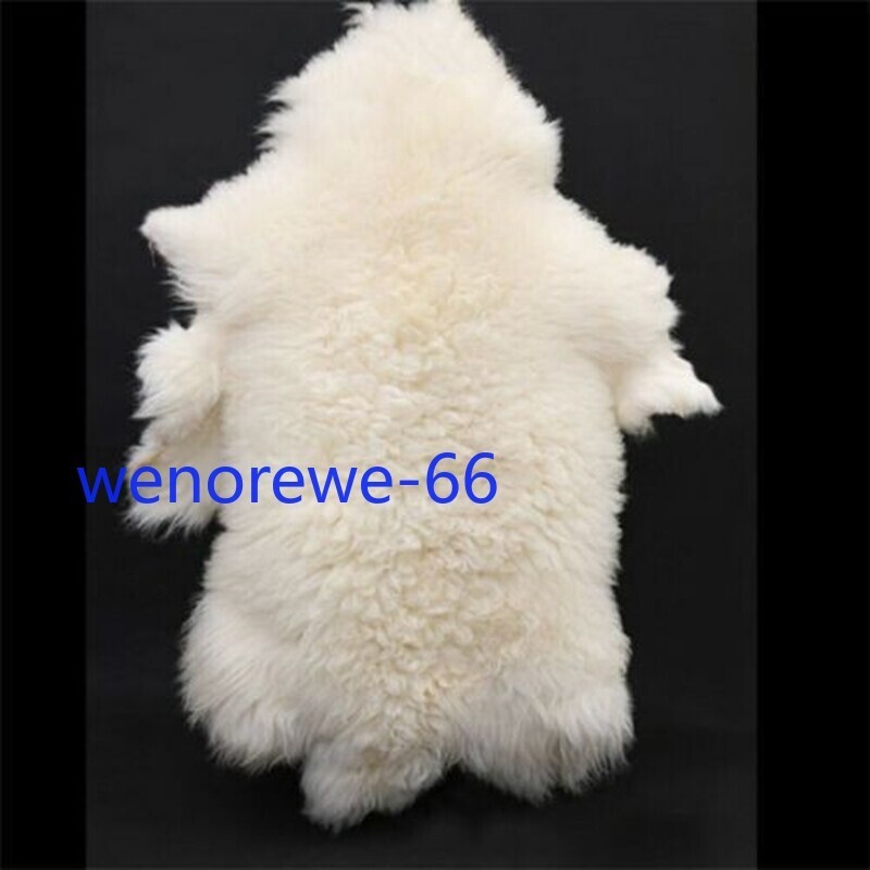 US STOCK 100% Genuine Sheepskin Fluffy Fur Rug 24"*39" Windward Natural Soft Mat