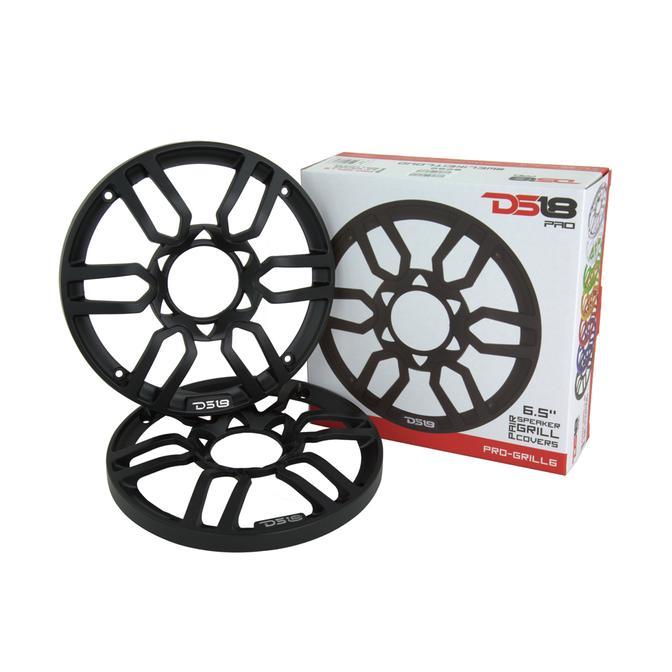 DS18 PRO Universal 6.5" Inch Plastic Speaker Grill Cover Black Set of 2