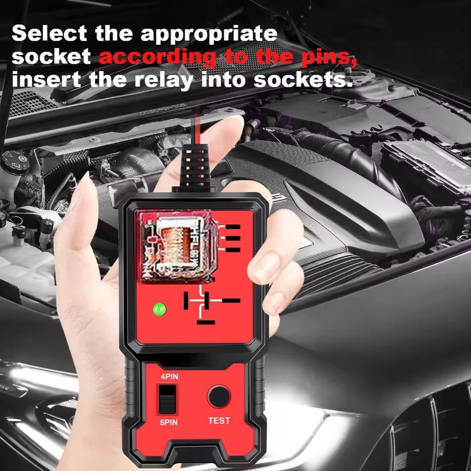 12V Car Relay Tester Diagnostic Tool for 4 and 5 Pin Relays