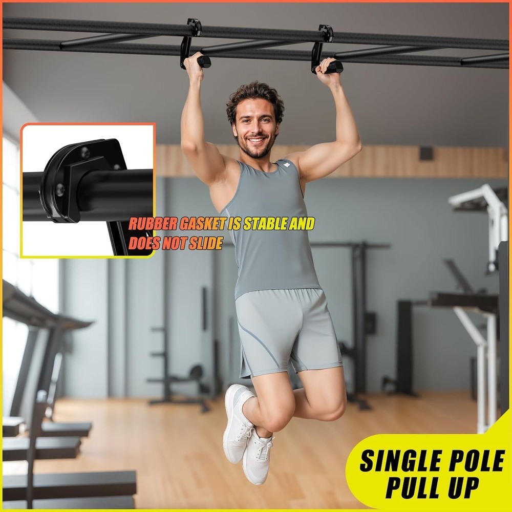 Neutral Grip Handles Pull Up Bar Pull Up Handles W/ Ergonomic Portable Hooks