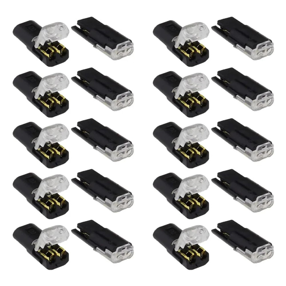Waterproof 2 Pin Way Plug Electrical Wire Cable Snap Connectors Terminal Clamp