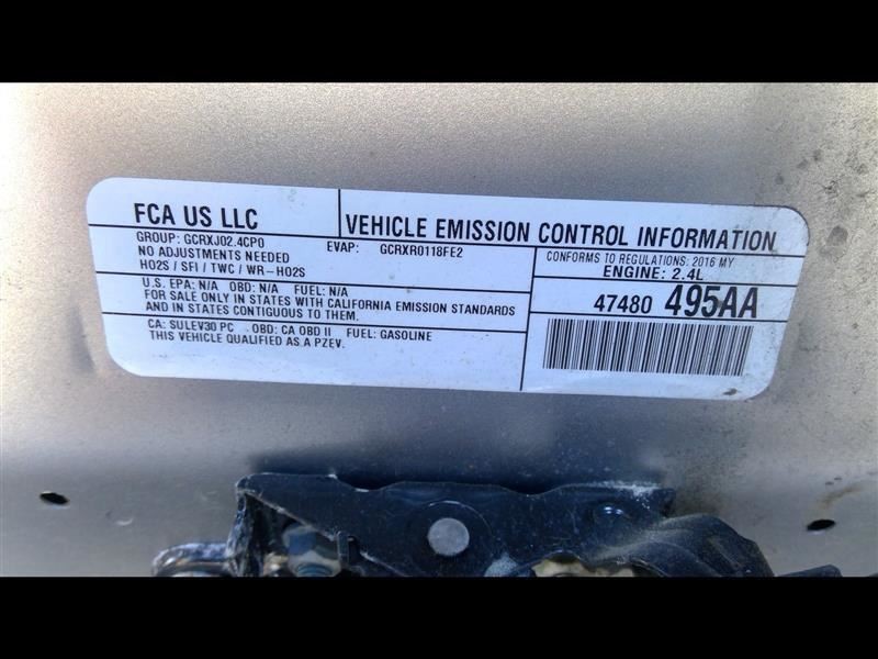 CHEROKEE 2016 Air Shutter AIR SHUTTER 2.4L