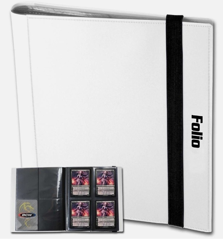 BCW Folio 20 Double Sided 4-Pocket Side Loading Page Album - White