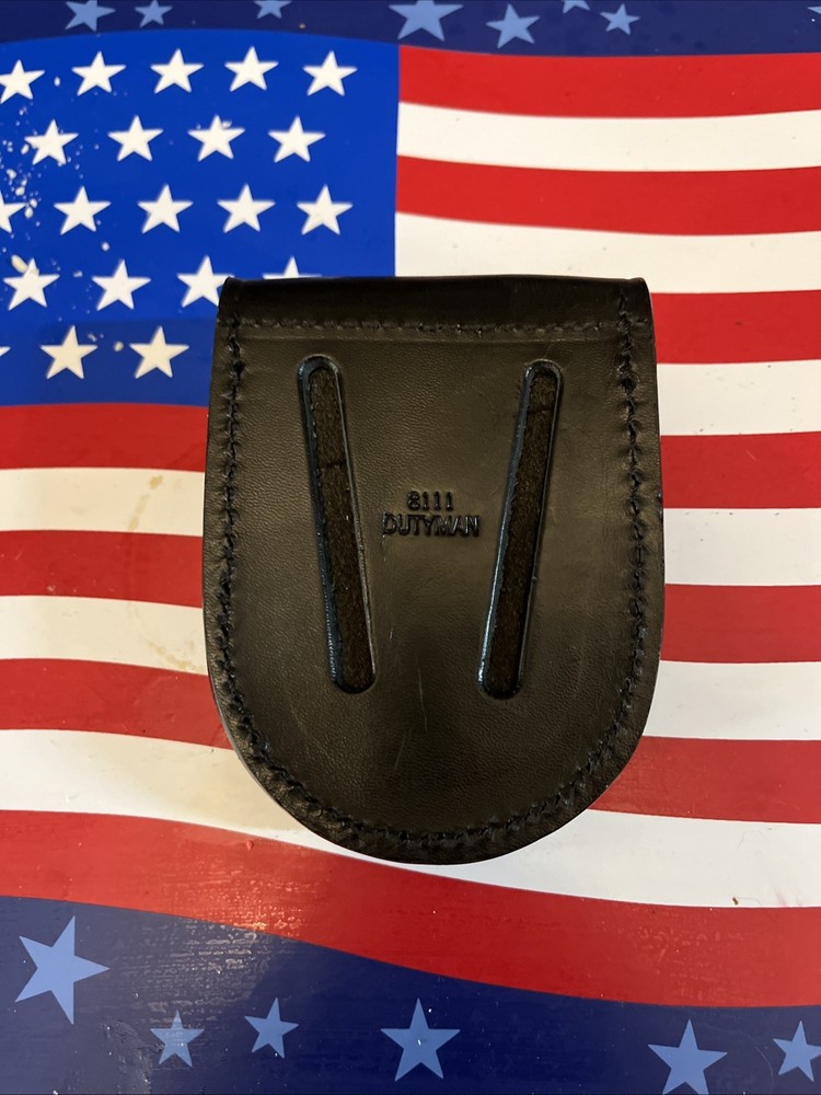 Dutyman 8111 Plain Leather Round Bottom Closed Single Cuff Case