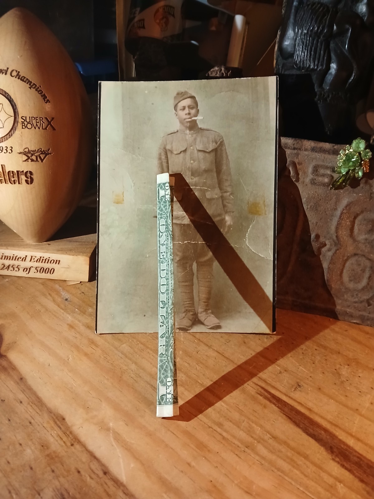 Antique African American*WW1 COLORED SOLDIER * GREENVILLE SOUTH CAROLINA