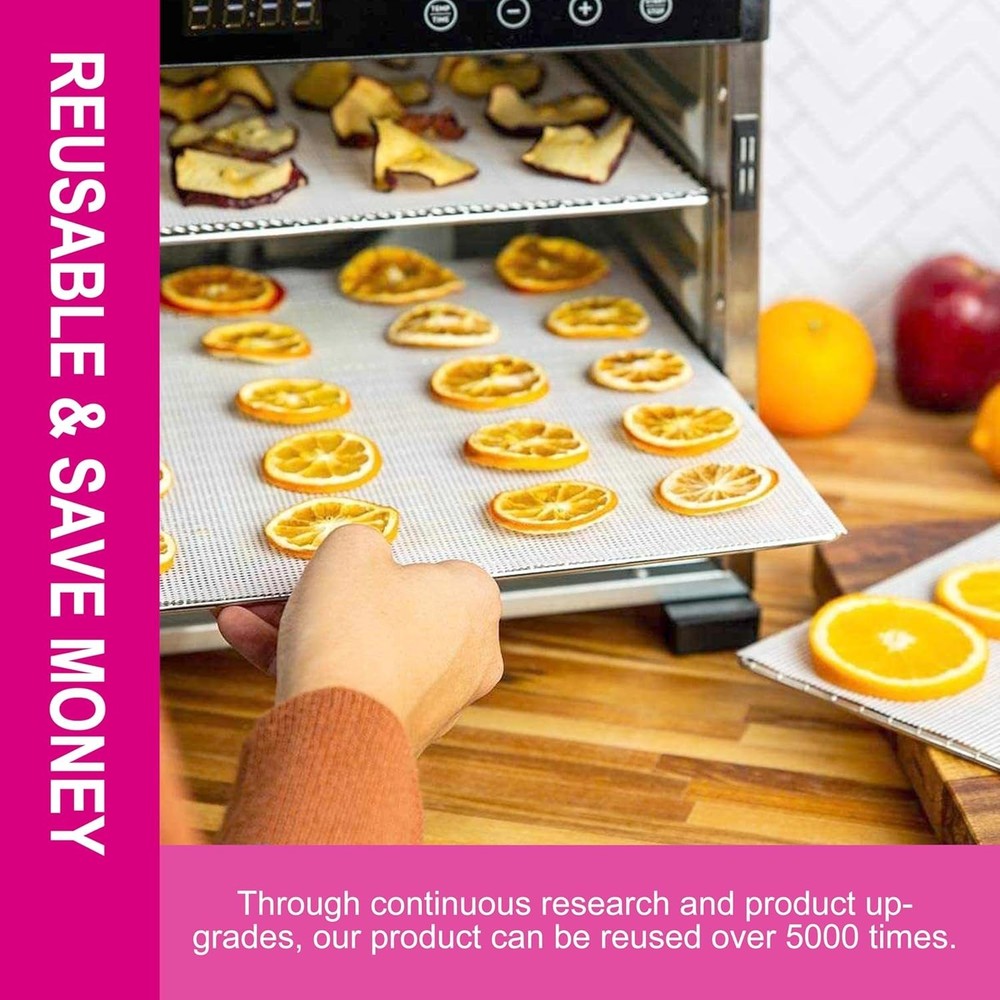 Versatile Silicone Dehydrator Sheets - 5 Pack Compatible with Excalibur Models