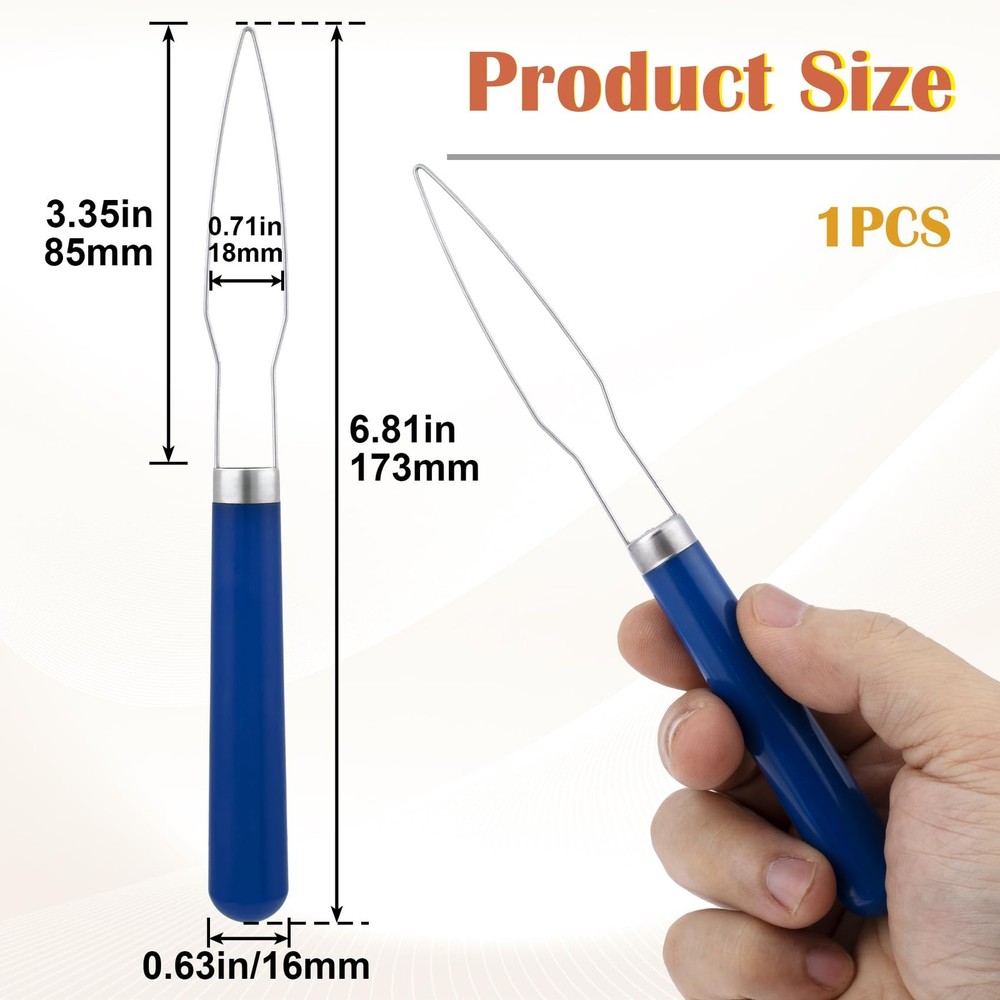 Steel Button Helper Tool for Elderly, Wide Plastic Handle Buttons Fastener Tool