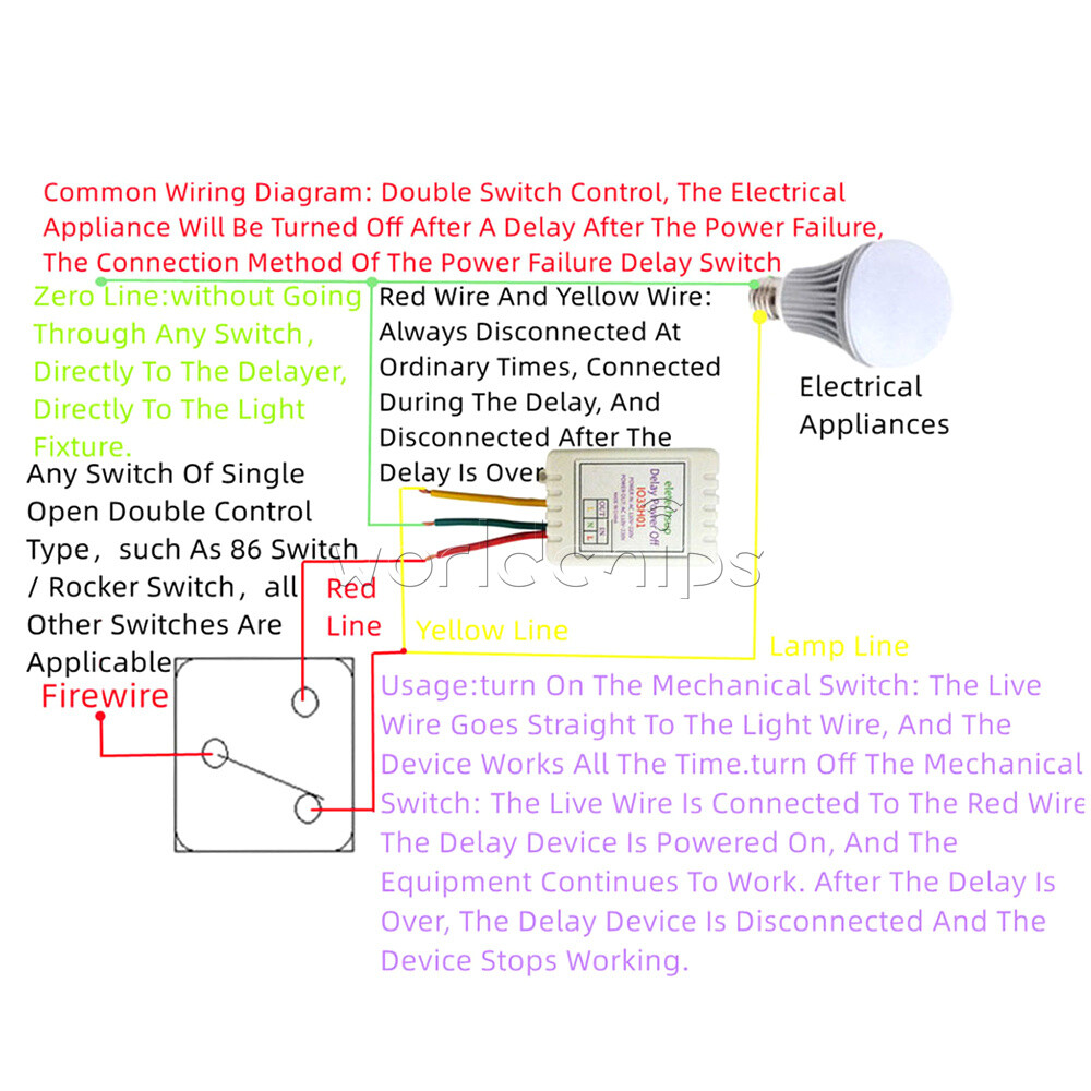 AC110-220V 7A 1-480min 16Mode Timer Adjustable Turn Off Delay Controller Module