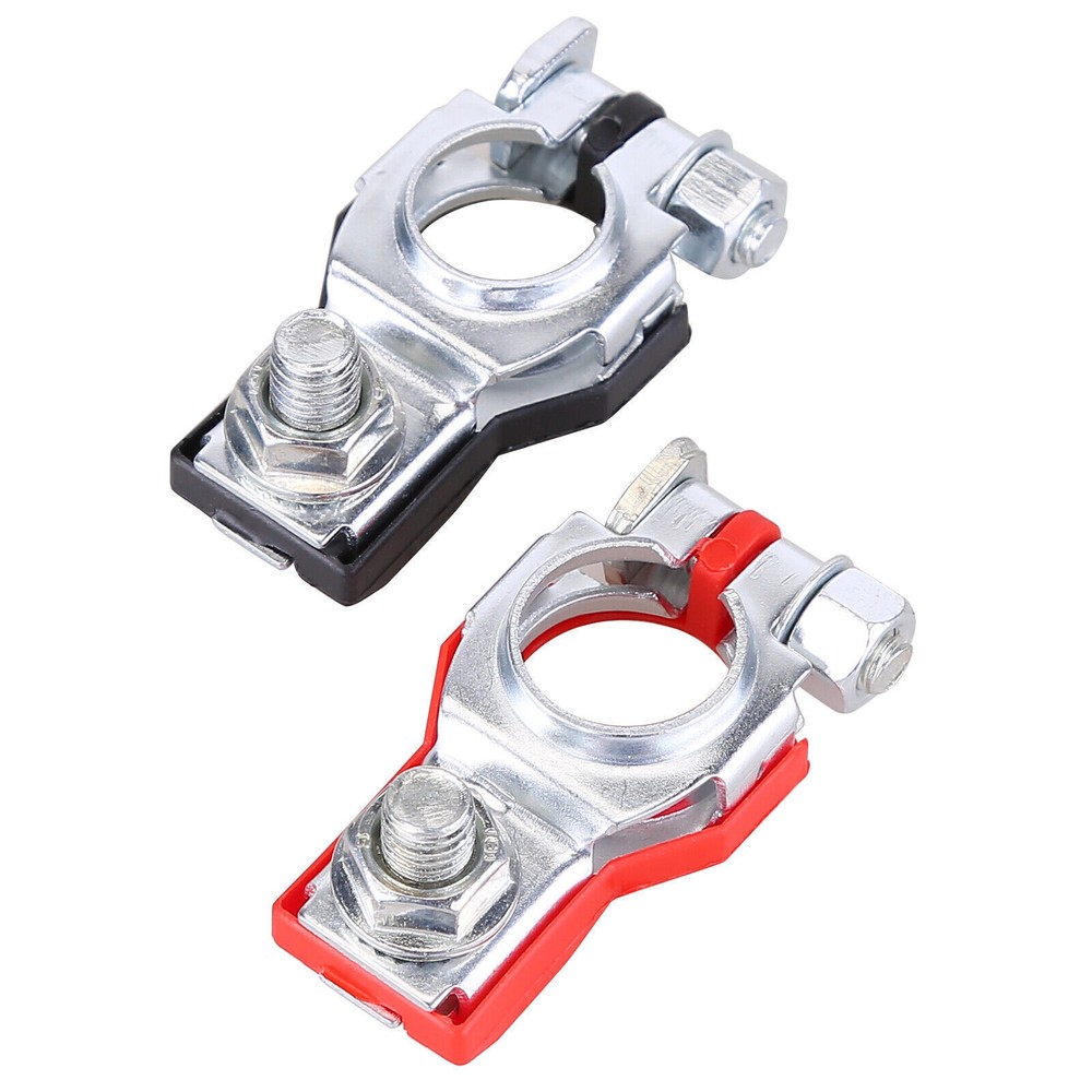 2PCS Car Battery Terminal Clamp Connectors Positive Negative Release Disconnect