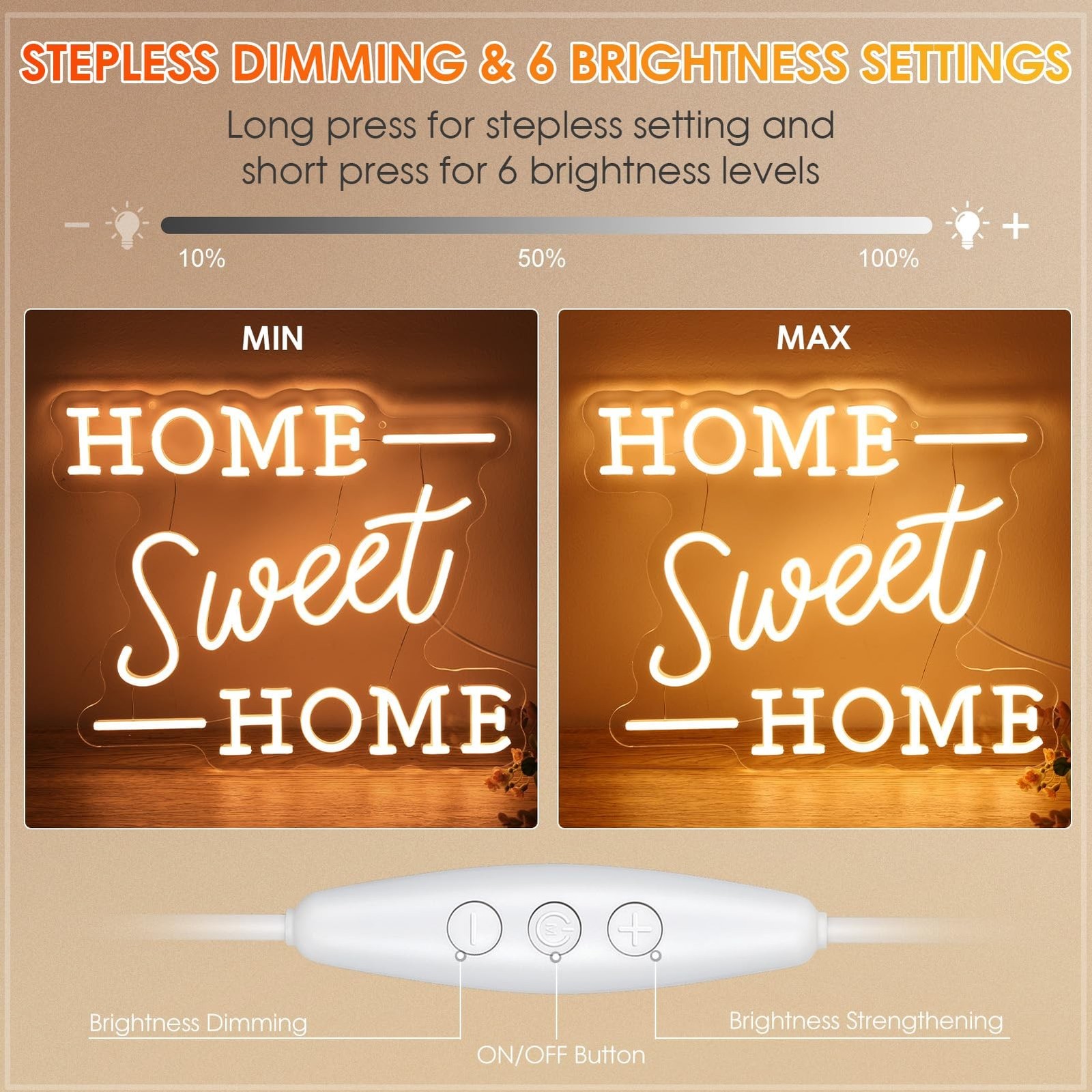 Home Sweet Home Neon Sign, House Warming Gifts New Home for Women Men Couple,...