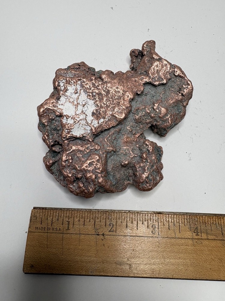 Pure Native Michigan Solid Copper Nugget Specimen Keweenaw Peninsula Mineral