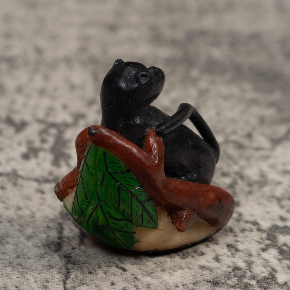 Black Howler Monkey Tagua Carving