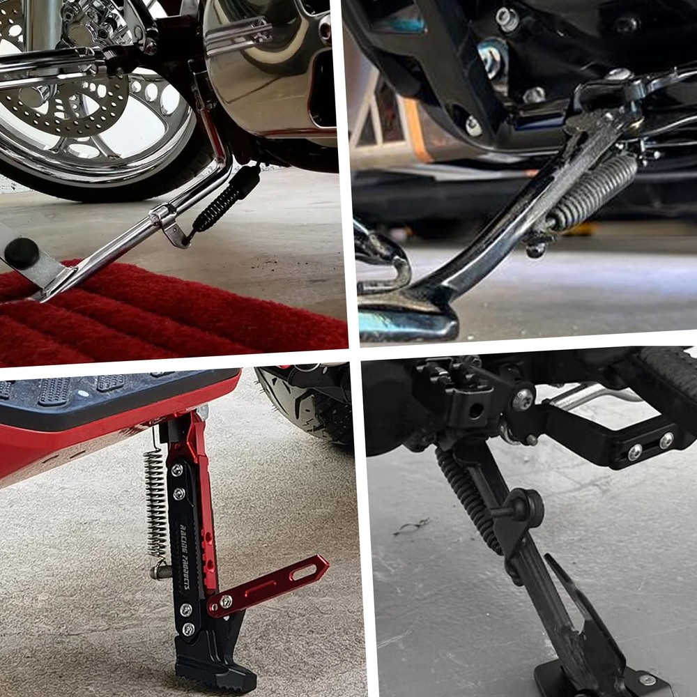 2-Pack black Chrome Kickstand Spring Jiffy Stand spring fits for Harley 2 Pack