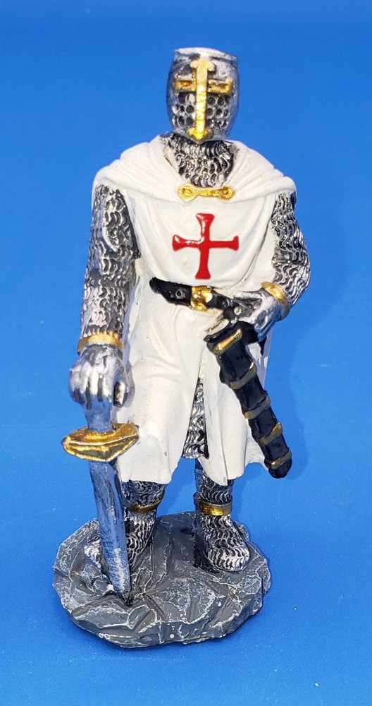 Knight Templar Crusader Figure 3" EUC