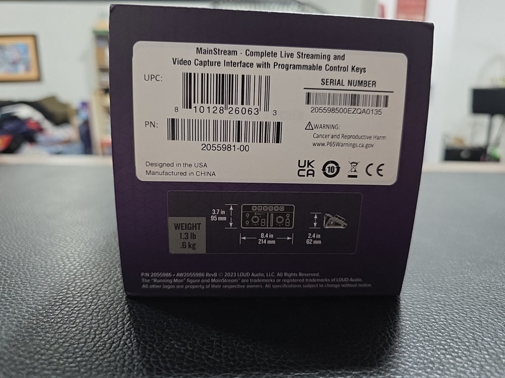 Mackie Mainstream Video Streaming Interface Stream Video Capture Controls