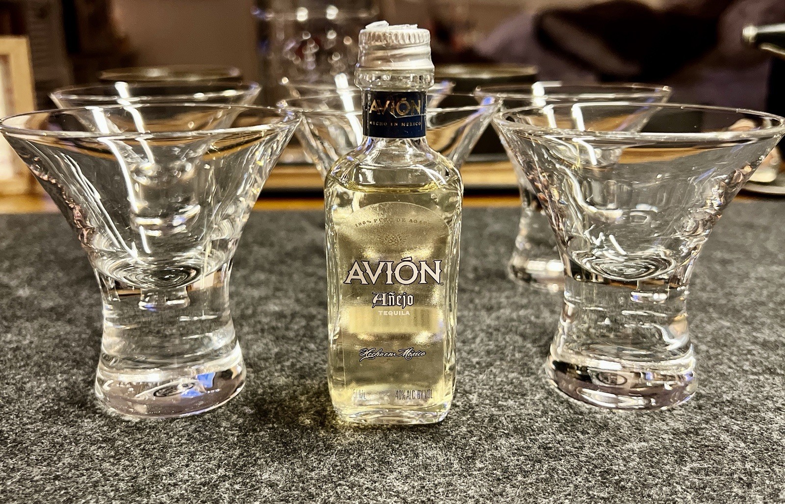 Vintage Stemless Mini Martini/Dessert 4oz Glasses