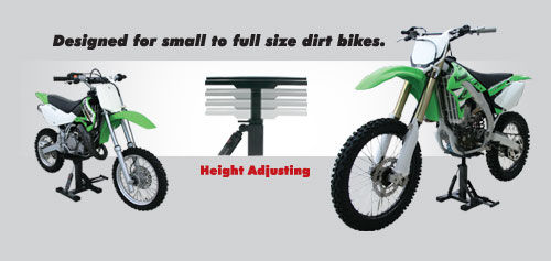 DRC Twin Arm Lift Stand MX Motocross Dirt Bike Adjustable Height With Shock