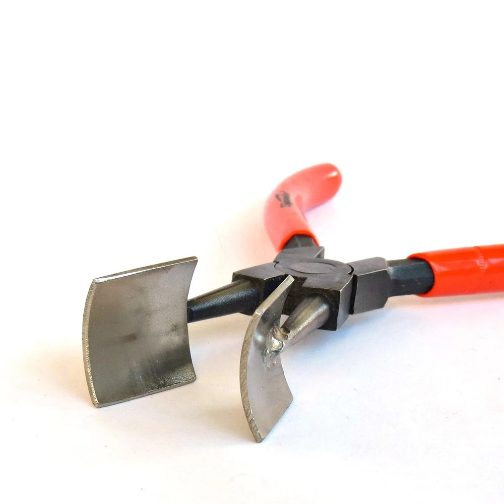 Curved Lampwork Masher Pliers with Rectangle Pads - Lampwork Tool