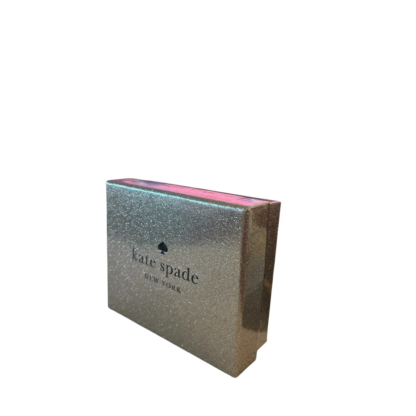 Kate Spade Kenzie Glitter Mixed MaterialsBoxed Small Slim Card Holder NWT NIB