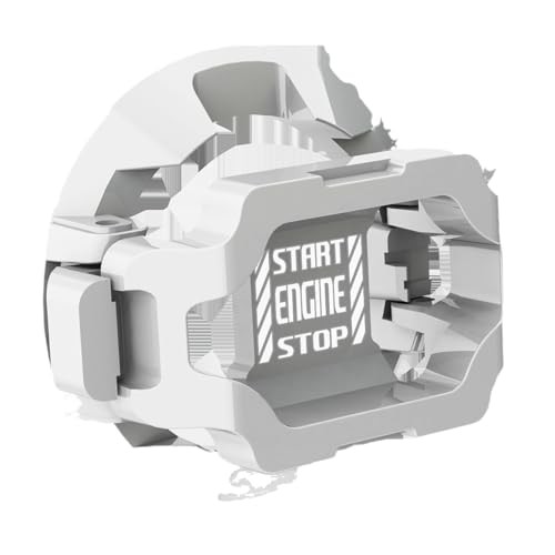 Push to Start Button Cover, Engine Start Stop Button Cover, Cool Car Red