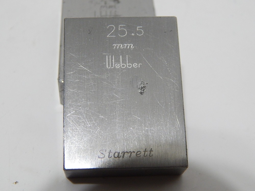 STARRETT WEBBER GAGE BLOCK 25.5MM