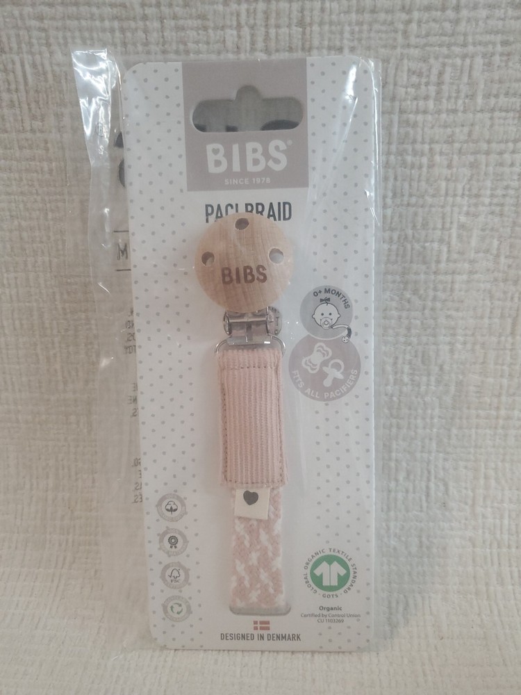 BIBS Paci Braid for Pacifier - Color Blush/Ivory