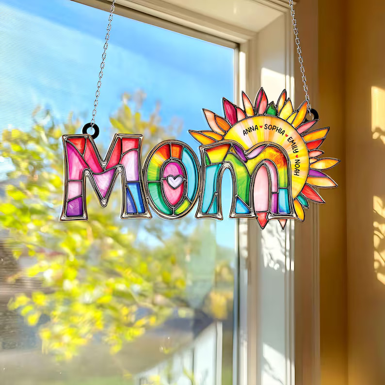 Personalized Custom Mom Suncatcher Acrylic Gift Decor