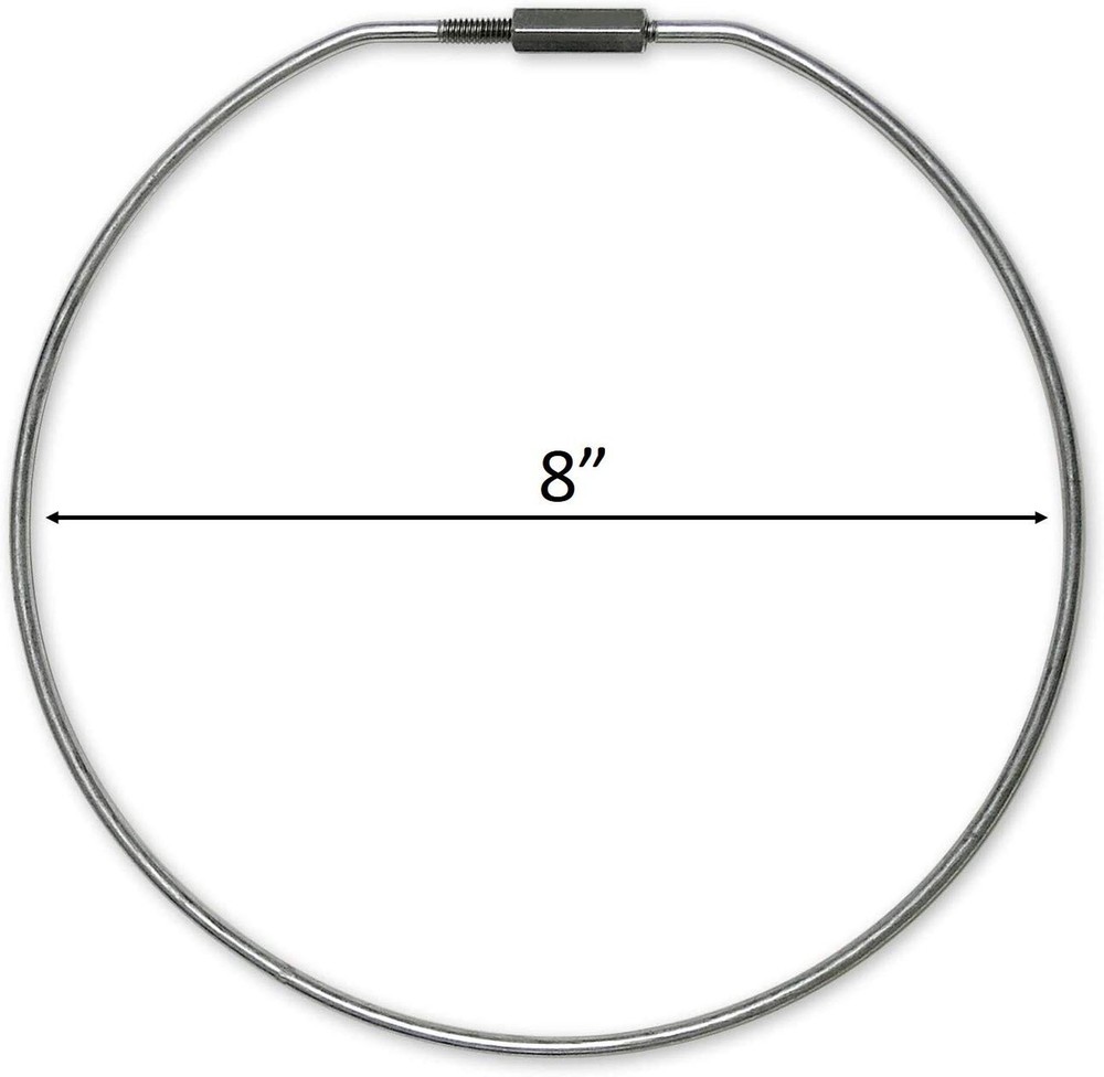 Lucky Line 8" Threaded Locking Key Rings, 1 Key Ring (7981),Silver Silver