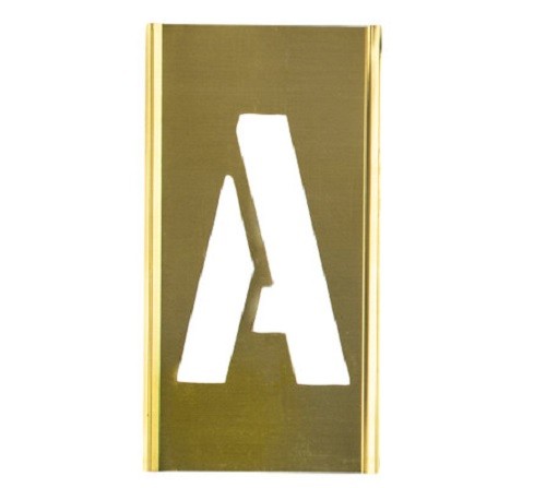 CH Hanson 10015A - Stencil Sort-5" Brass Gothic A