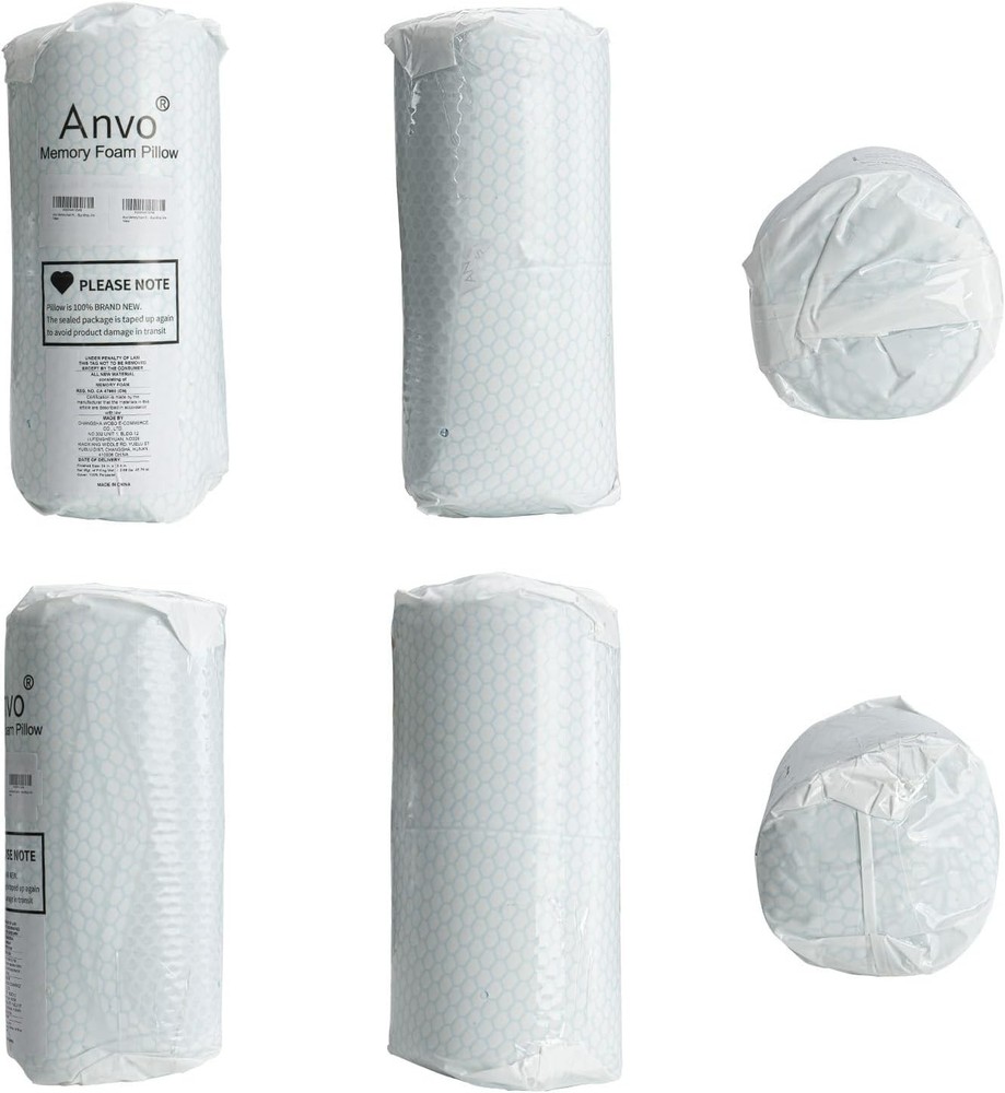 Ergonomic Memory Foam Pillow - Cervical Support for Side, Back & Stomach Slee...