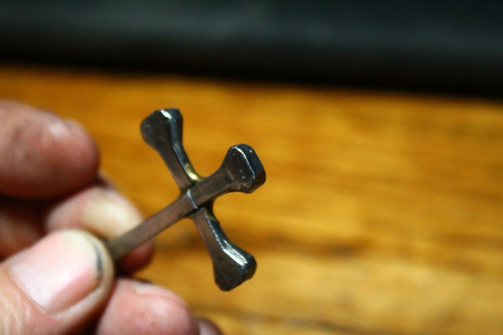 Cross made from nails