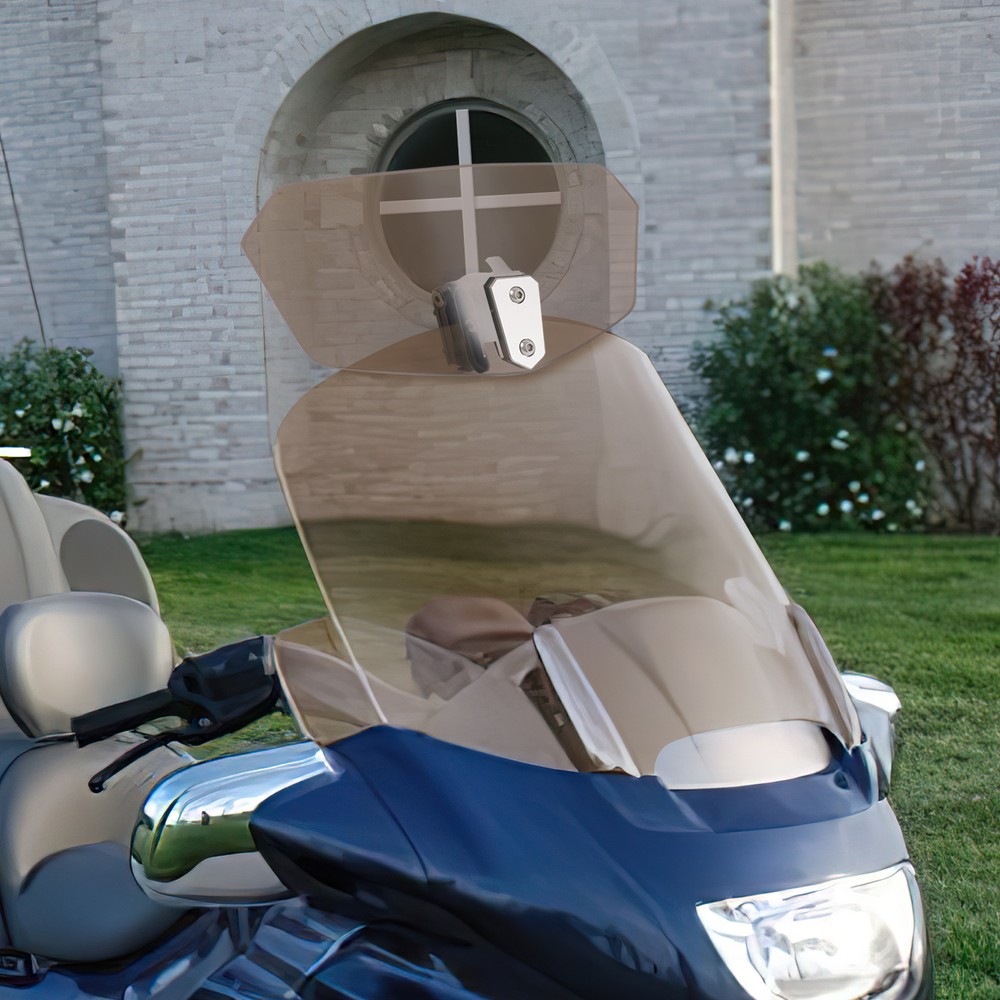 Universal Motorcycle Clip On Windshield Extension Spoiler Wind Screen Deflector