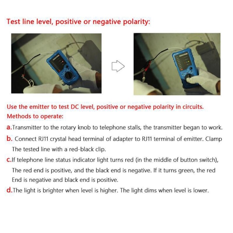 Multifunctional Wire Monotor Tool for Live Internet Cable & Phone Line Testing