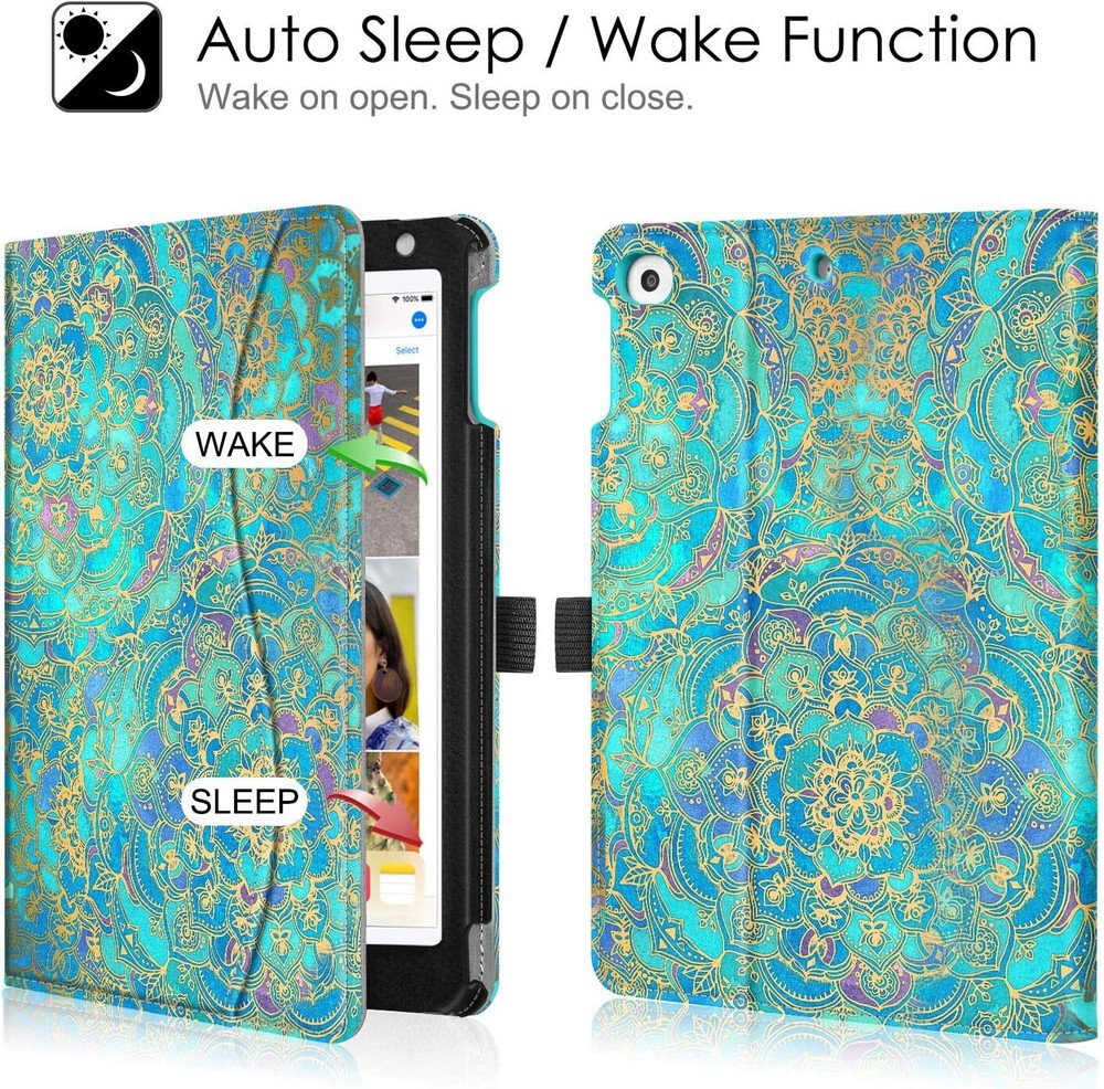 For iPad Mini 5 / 4 Multi-Angle Viewing Smart Case Folio Cover Auto Wake/Sleep