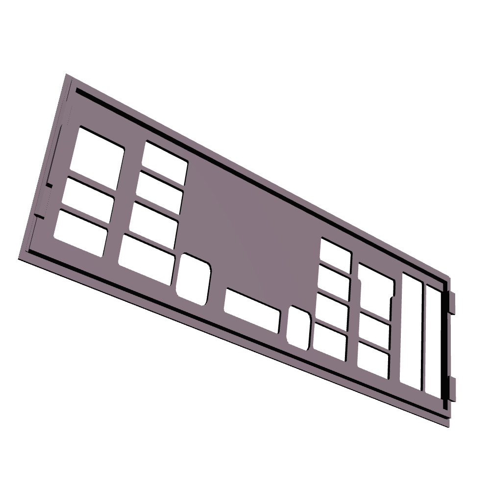 Asus X79 Sabertooth I/O Shield, 3D Printed, IO Backplate