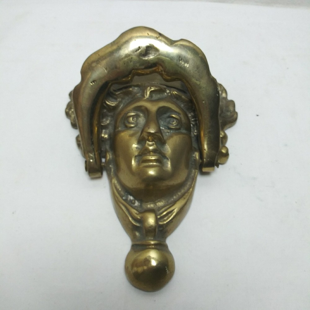 Vintage Solid Brass Large 6.75" Neo-Classical Apollo Door Knocker 2lb 10oz
