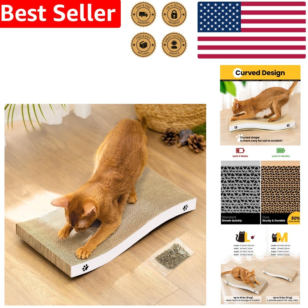 Cat Scratch Pad for Indoor Use - Durable, Reversible & Non-Toxic Construction