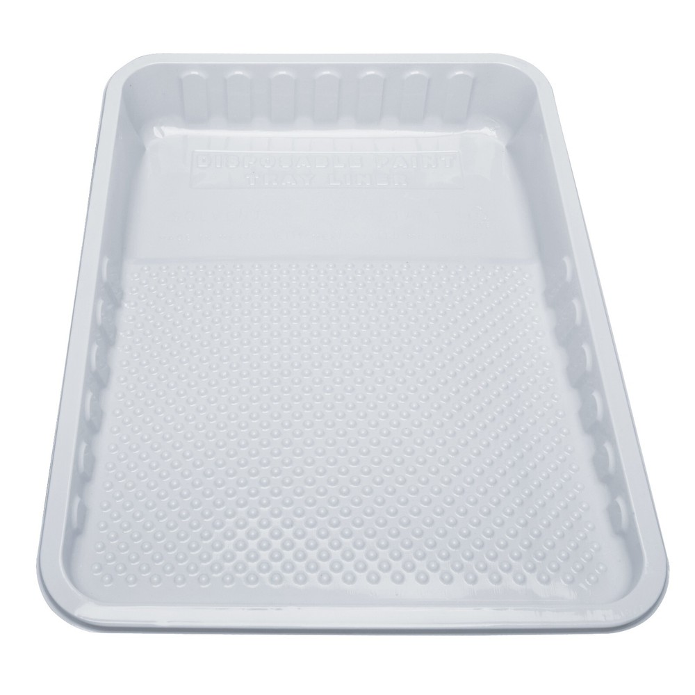 10 Pack Rok Hardware 11" Clean Plastic Disposable White Paint Roller Tray Liner